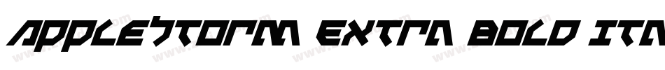 AppleStorm Extra Bold Italic字体转换